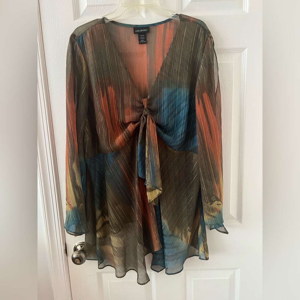 LANE BRYANT SIZE 14/16 Colorful Top Great For Special Occasions/Night Outs!